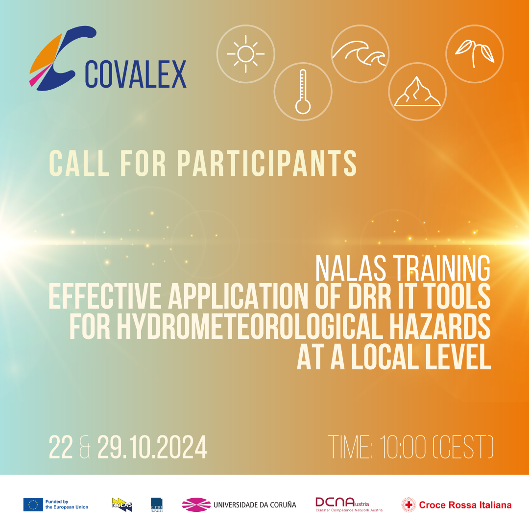 Registration Now Open for the 2nd Phase of Hydrometeorological Hazards Management Training under the COVALEX Project}